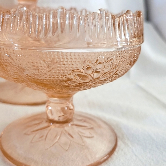Vintage Tiara Exclusives sandwich glass pink dessert glasses. Set of 11 or less - Picture 1 of 5